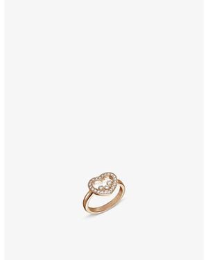 Chopard Happy Diamonds Icons 18Ct Rose- And 0.35Ct Diamond Ring - White