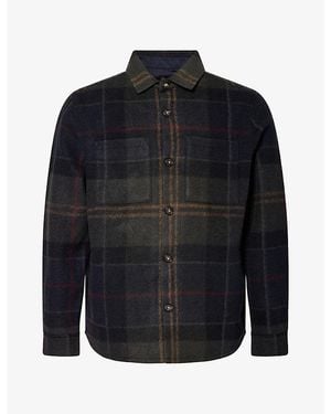 Barbour Woodlane Checked Woven Overshirt - Blue