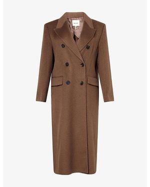 ME+EM Tailored Oversized Wool And Cashmere Coat - Brown