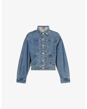 Levi's Balloon-Sleeve Trucker Denim Jacket - Blue
