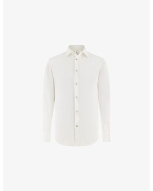 BOGGI Regular-Fit Cotton-Silk Shirt - White