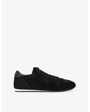 Kurt Geiger Drench Islington Velvet Low-Top Sneakers - Black