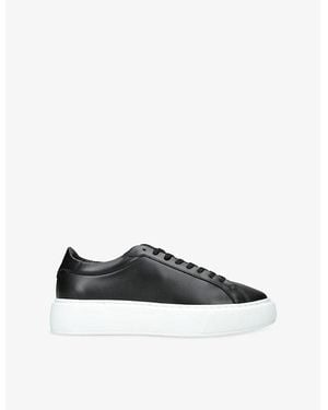Arne Essential Leather Low-Top Trainers - Black