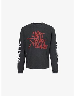 GALLERY DEPT. Music Lives On Atk Long-Sleeve Cotton-Jersey T-Shirt - Black