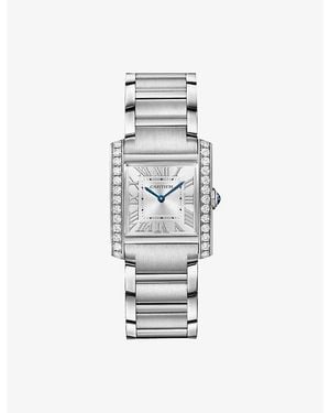 Cartier Tank Française Medium And 1.09Ct Brilliant-Cut Diamond Quartz Watch 32Mm - Metallic