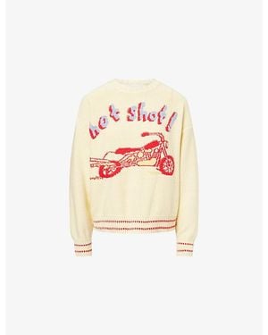 Mother The Big Embroidered Cotton Jumper - Pink