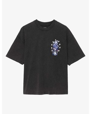 AllSaints Timer Graphic-Print Cotton T-Shirt - Black