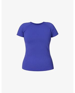 Sweaty Betty Athlete Seamless Workout Stretch-Jersey T-Shirt - Blue