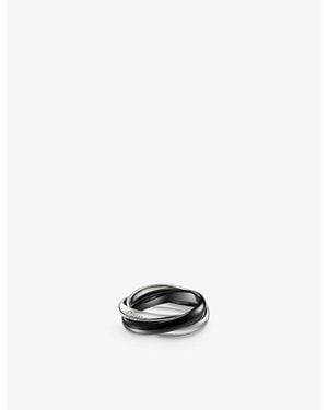 Cartier Trinity Medium 18Ct- And Ceramic Ring - White