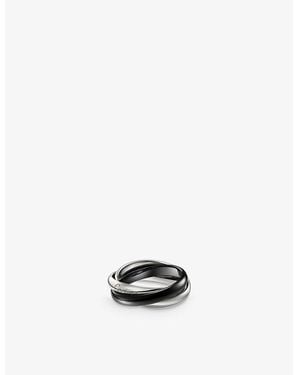 Cartier Trinity Medium 18Ct- And Ceramic Ring - White