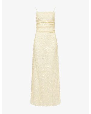 Bec & Bridge Cabine Sequin Woven Maxi Dress - Natural