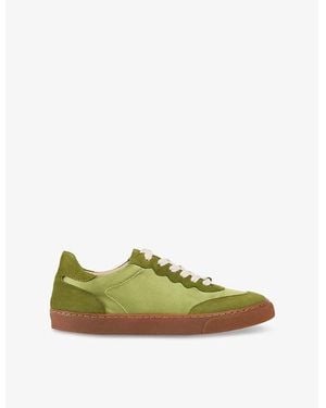 LK Bennett Panelled Low-Top Suede Sport Trainers - Green