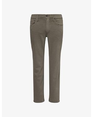 PAIGE Federal Slim Straight-Leg Stretch-Denim Jeans - Grey