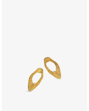 Astley Clarke Raye Statement 18Ct And Lab-Grown Sapphire Stud Earrings - Metallic