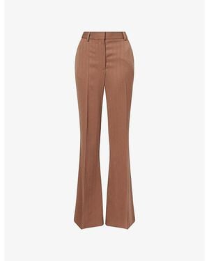 Stella McCartney Mid-Rise Bootcut Wool Trousers - Brown