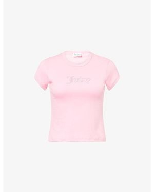 Juicy Couture Baby Cap-Sleeve Modal-Jersey T-Shirt - Pink