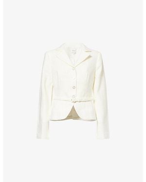 Reformation Mabel Woven Jacket - White