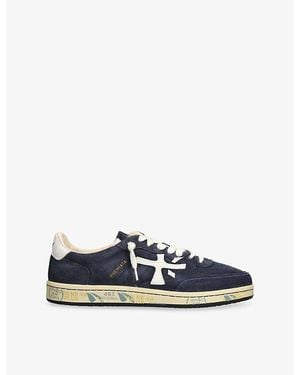 Premiata Bskt Clay Suede Trainers - Blue