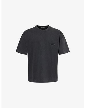 Cole Buxton Logo-Embroidered Crewneck Cotton-Jersey T-Shirt - Blue