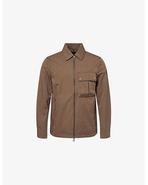 Belstaff Drome Patch-Pocket Cotton-Blend Overshirt - Brown
