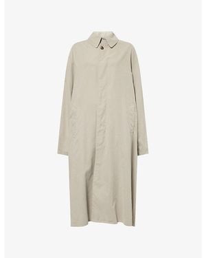 Maison Margiela Straight-Cut Woven Trench Coat - Natural