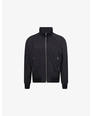 Tom Ford Techno Stand-Collar Shell Bomber Jacket - Blue