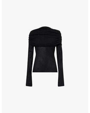 Dissh Ivy Long-Sleeve Merino Wool Top - Black