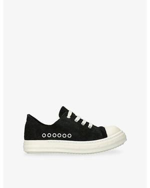 Rick Owens Low Suede Trainers - Black