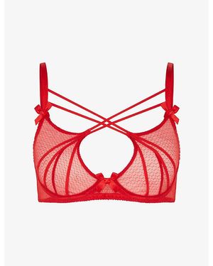 Agent Provocateur Nicki High-Neck Underwired Tulle Bra