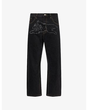 ICECREAM Running Dog Double Scoop Straight-Leg Denim Jeans - Black