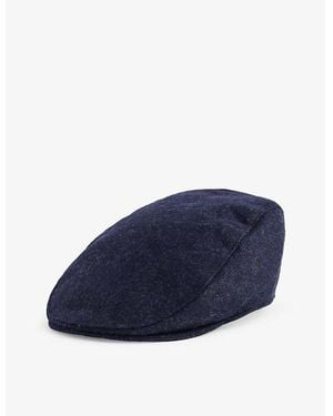 Dents Fernworthy Flat-Crown Wool Cap - Blue