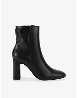 KG by Kurt Geiger Trix Faux-Leather Heeled Ankle Boots - Black