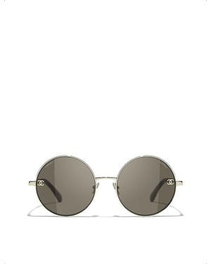 CHANEL Round Sunglasses - Grey