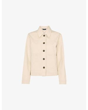Whistles Mia Four-Pocket Cotton-Blend Jacket - Natural