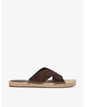ZEGNA Crossover Suede Espadrilles - Brown