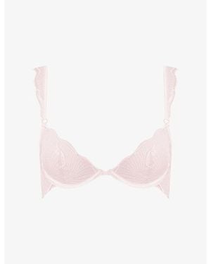 Bluebella Marabel Embroidered Sheer Lace Bra - Pink