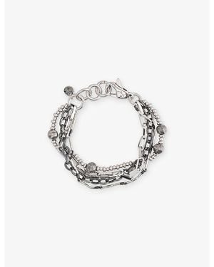 Clocks and Colours Iron Vein 7Mm Stainless Steel Bracelet - Metallic