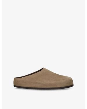 Studio Nicholson Wearing Suede Slip-On Clogs - Brown
