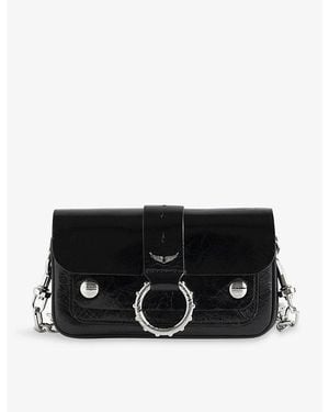Zadig & Voltaire Kate Patent-Leather Wallet Bag - Black