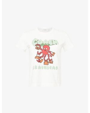 COACH X Brain Dead 90S Graphic-Print Cotton-Jersey T-Shirt - White