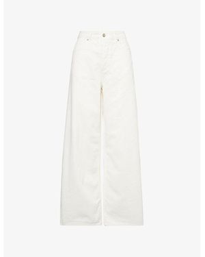 ME+EM Relaxed Baggy Wide-Leg Denim Jeans - White