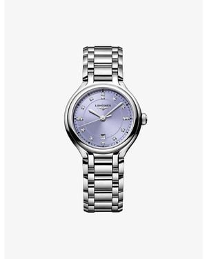 Longines Primaluna Stainless-Steel And 0.057Ct Diamond Quartz Watch 30Mm - Blue