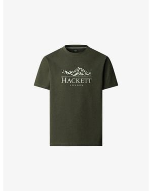 Hackett Heritage Peaks Cotton-Jersey T-Shirt - Green