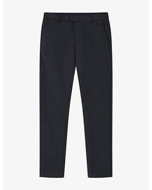 BOGGI Tapered-Leg Mid-Rise Stretch-Woven Trousers - Blue