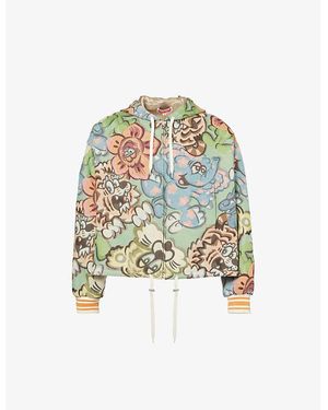 KENZO Verdy Tapestry-Woven Hooded Parka Cotton-Blend Jacket - White