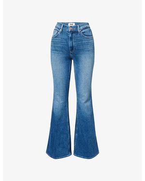 PAIGE Marlow Skimmer Flared Stretch-Denim Blend Jeans - Blue