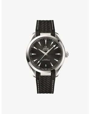 Omega 220.12.41.21.01.001 Seamaster Aqua Terra Stainless-Steel And Rubber Automatic Watch - Black