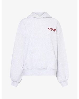 The Couture Club Ctre Sport Logo-Print Cotton Hoody - White
