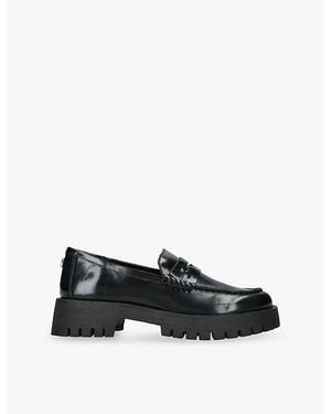 Steve Madden Langsten Leather Loafers - Black