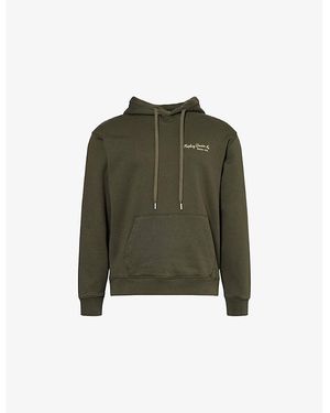 Replay Logo-Embroidery Cotton-Jersey Hoody - Green